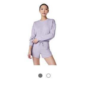 SPANX Purple Air Essentials Crewneck Sweatshirt